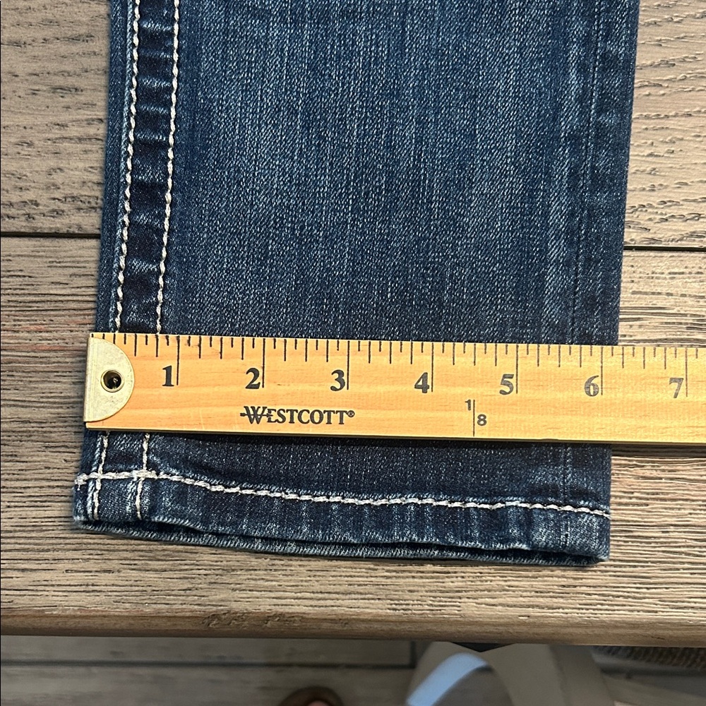 MISS ME⚜️Skinny JEANS Dark Blue Fleur-de-Lis & Crosses Size 30 JP5579S2 - Picture 14 of 14